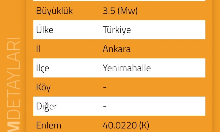 Ankarada büyük deprem paniğe yol açtı