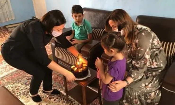 Balaban ailesinin küçük kızı Eda’ya doğum günü sürprizi ziyareti!