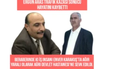Ergün Aras Trafik Kazası Sonucu Hayatını Kaybetti