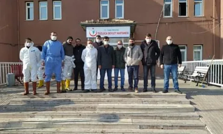 Başkan İsmet Tutulmaz,dan Sağlık çalışanlarına geçmiş olsun ziyareti