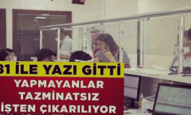 81 ile yazı gitti! Aşı ve test yaptırmayan tazminatsız çıkarılabilir