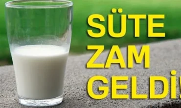 Süte zam yapıldı