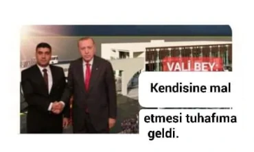 Vali bey kendisine mal etmesi tuhafıma geldi