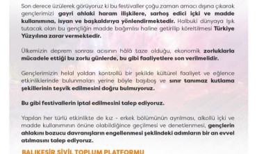 Festivallerin Yasaklanması Talebi: Gençlerin Ahlaki Değerlere Zarar Verdiği İddia Ediliyor